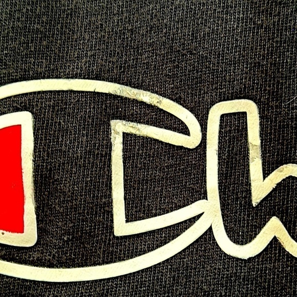 Champion Unisex Hoodie Black Size Medium GUC - Picture 6 of 8